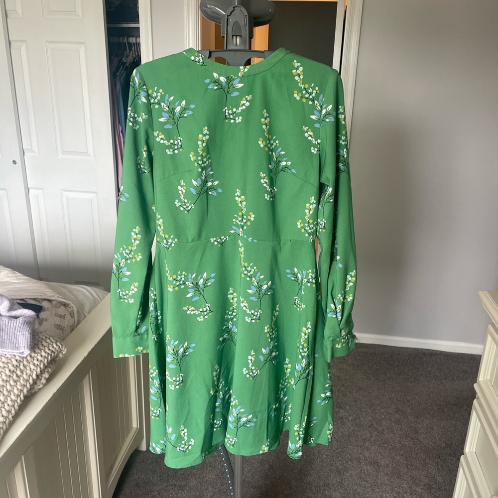 Floral Green Dress